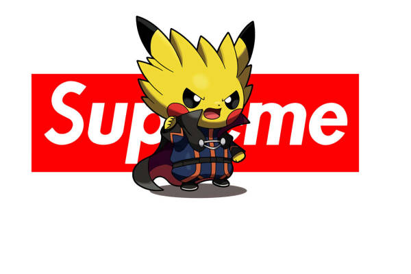 潮流街头风格皮卡丘裁片印花服装印花设计