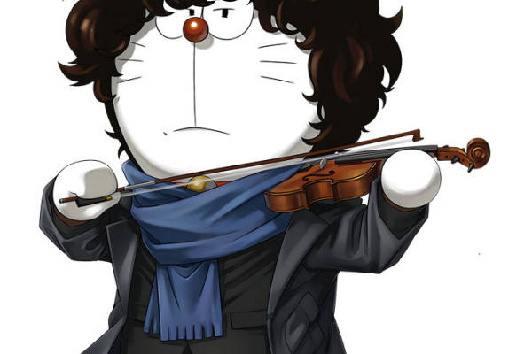 创意卡通小提琴手服装印花裁片印花设计