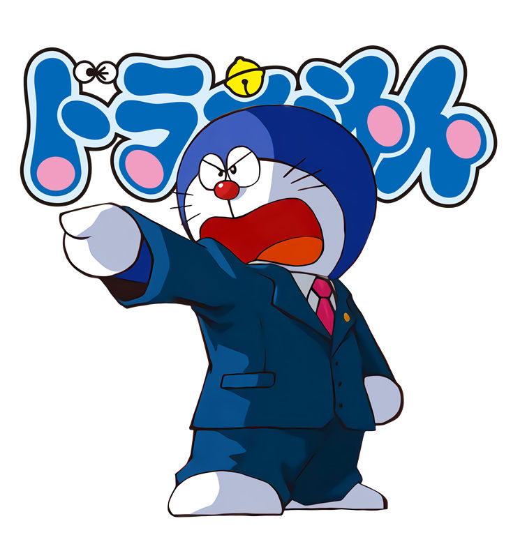 哆啦A梦卡通形象裁片印花服装印花设计