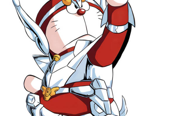 创意卡通猫武士裁片印花服装印花设计