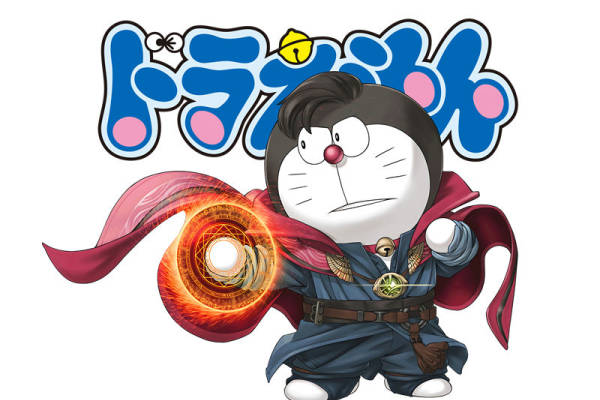 创意哆啦A梦裁片印花服装 动漫风格英雄主题服装印花设计