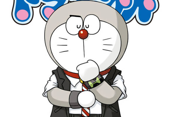 哆啦A梦风格裁片印花服装印花设计