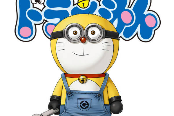 卡通风格哆啦A梦裁片印花服装印花设计