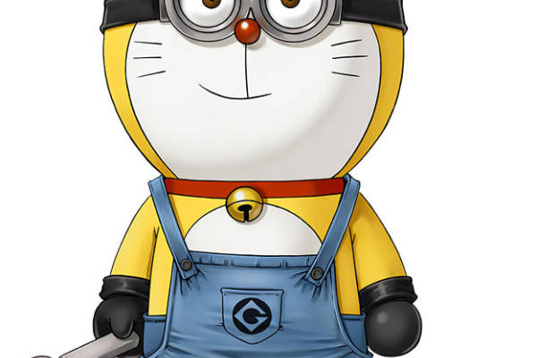 创意卡通裁片印花服装印花设计，趣味小黄人主题服装