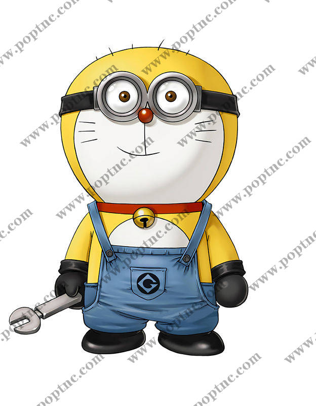 创意卡通裁片印花服装印花设计,趣味小黄人主题服装