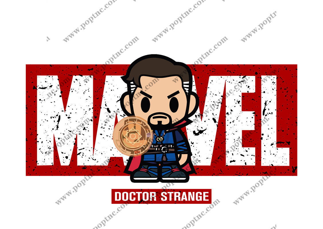 漫威奇异博士主题裁片印花服装印花设计