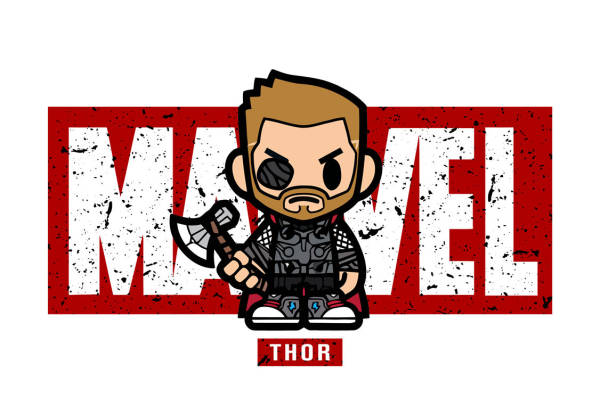 漫威英雄雷神索尔主题裁片印花服装印花设计