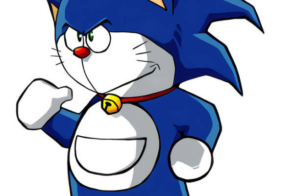 创意卡通裁片印花服装:动感蓝猫角色设计