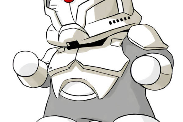 创意卡通裁片印花服装印花设计，趣味太空战士主题服装