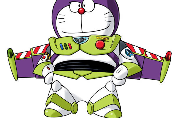 哆啦A梦巴斯光年裁片印花服装印花设计