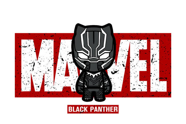 漫威黑豹主题裁片印花服装印花设计