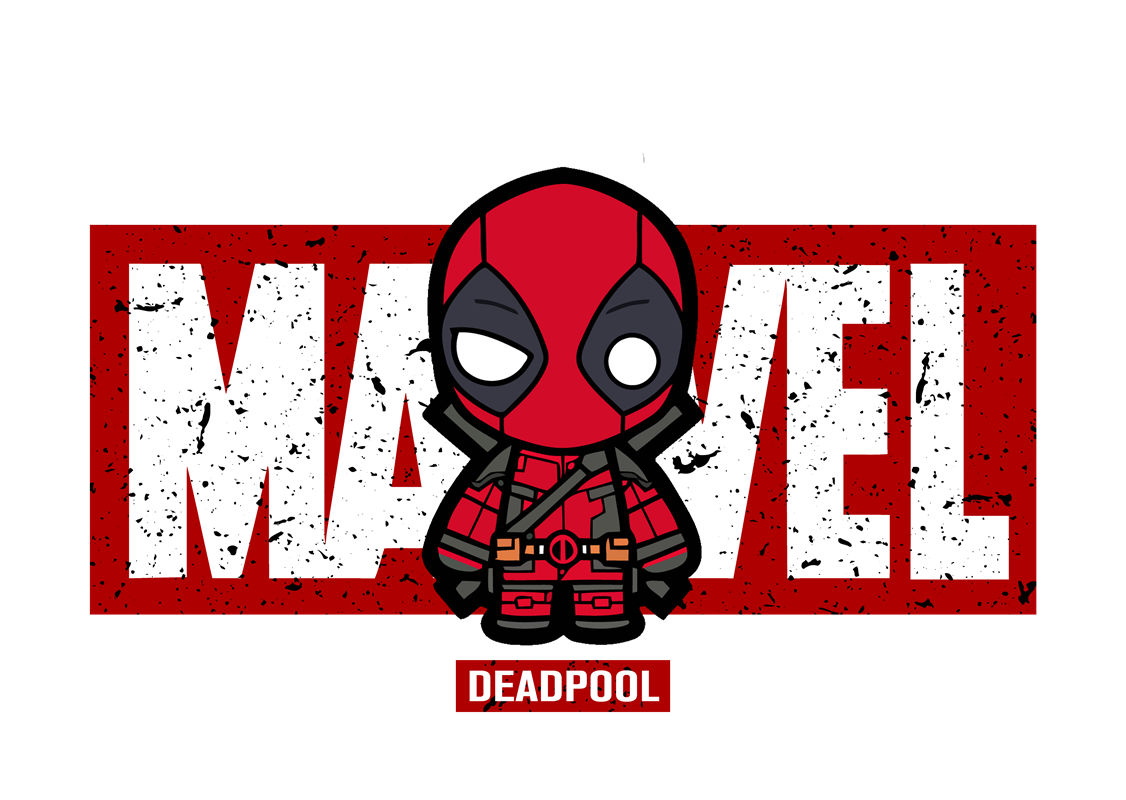 时尚漫威Deadpool裁片印花服装印花设计