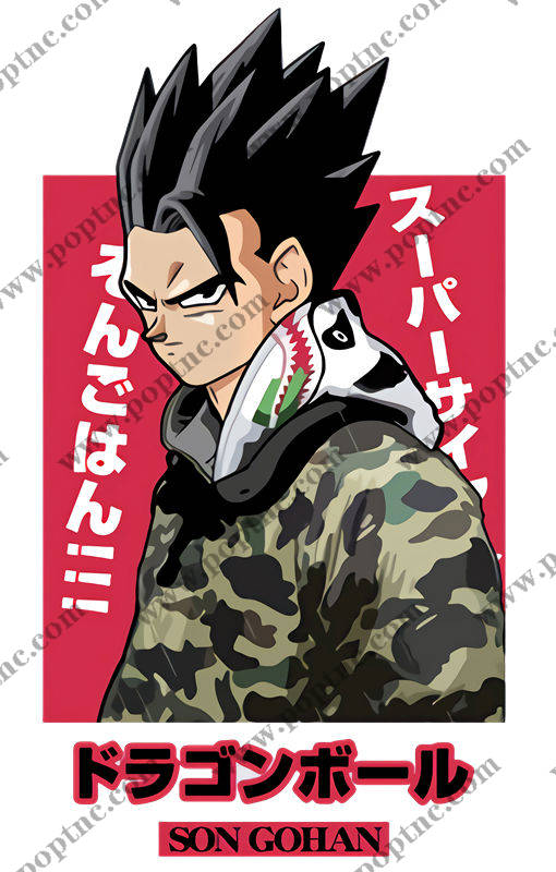 动漫风格迷彩裁片印花服装印花设计