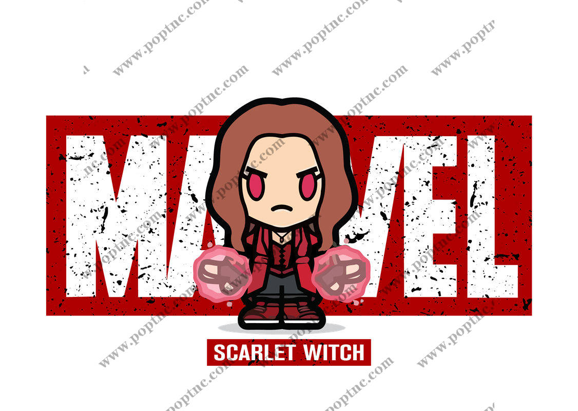 绯红女巫主题裁片印花服装印花设计,展现超能力魅力