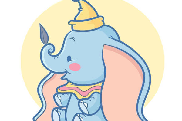 可爱小象生日派对主题裁片印花服装印花设计