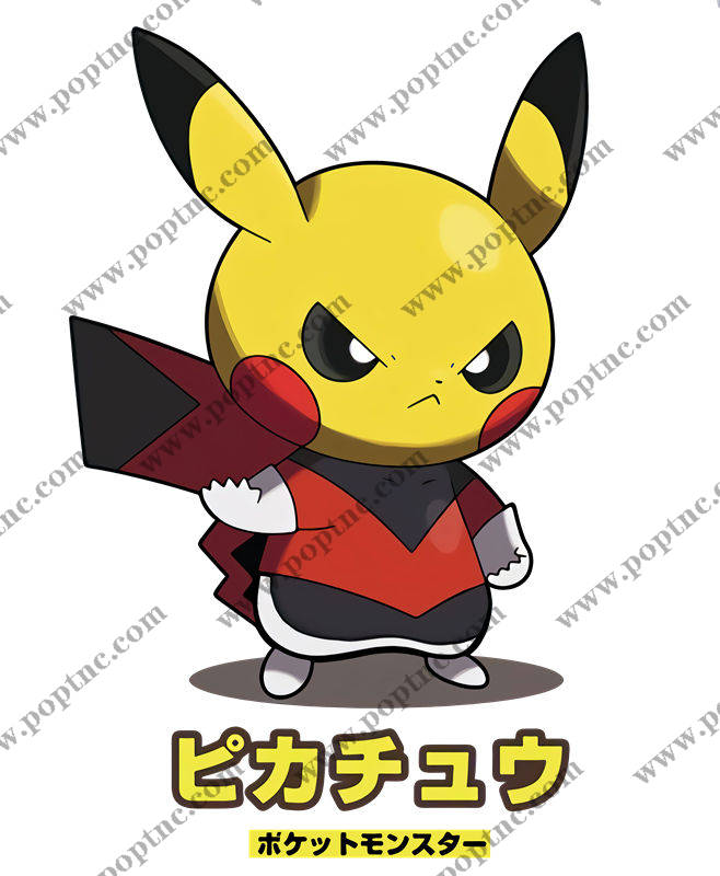 动漫风格皮卡丘裁片印花服装印花设计