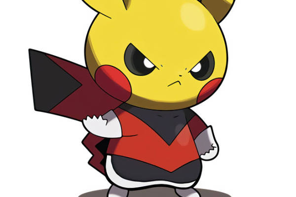 动漫风格皮卡丘裁片印花服装印花设计