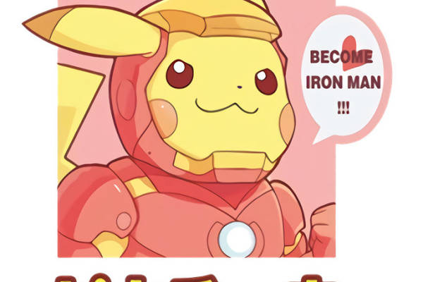 创意皮卡丘裁片印花服装 可爱卡通动漫风格