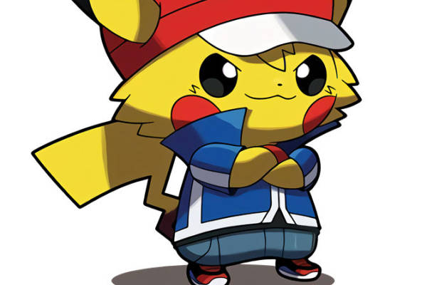 经典动漫角色皮卡丘裁片印花服装印花设计