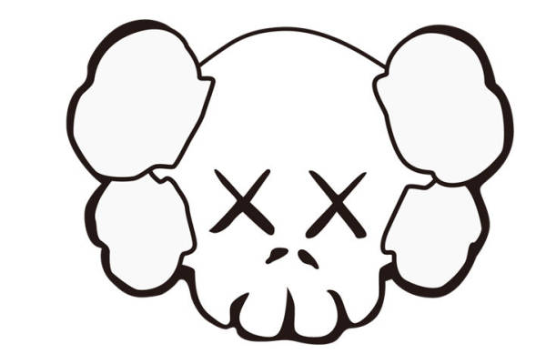 时尚潮流卡通熊头裁片印花服装印花设计