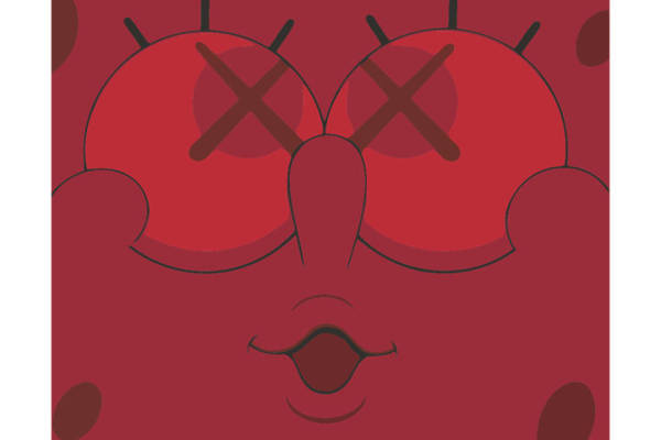 创意红色卡通蚂蚁裁片印花服装设计