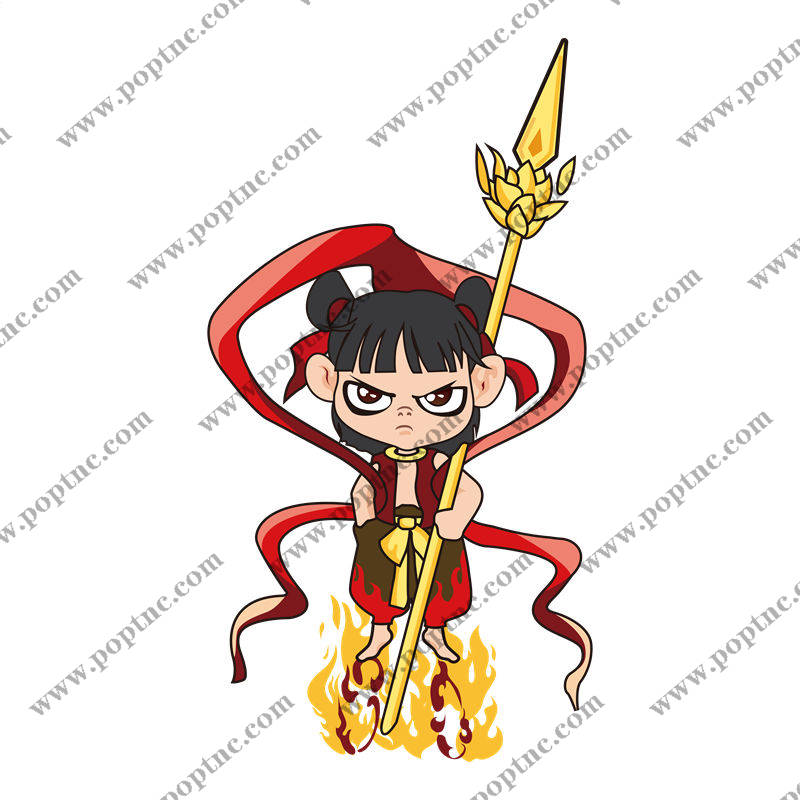 时尚潮流卡通哪吒裁片印花服装印花设计