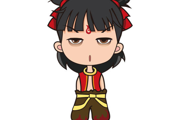 时尚儿童卡通哪吒裁片印花服装印花设计