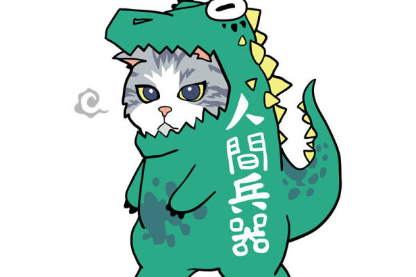 可爱恐龙猫咪裁片印花服装印花设计