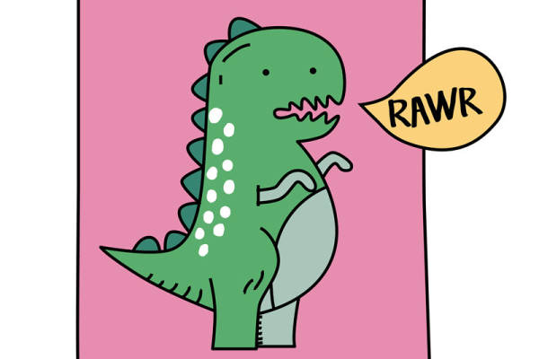 可爱恐龙裁片印花服装,适合儿童的趣味服装印花设计