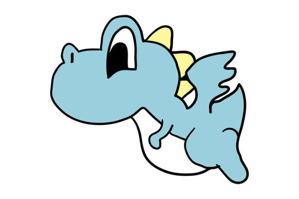 可爱卡通恐龙裁片印花服装印花设计