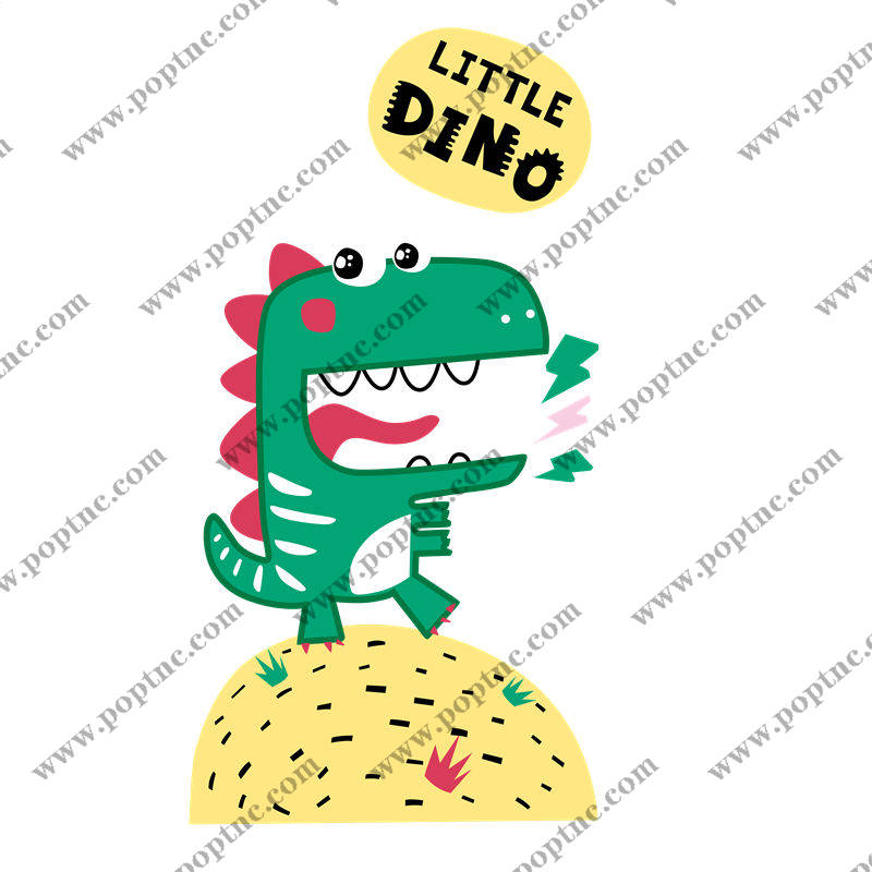 可爱恐龙裁片印花服装,儿童时尚服装印花设计