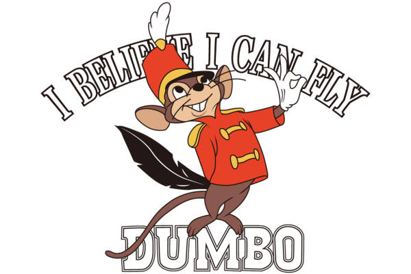 经典卡通角色Dumbo裁片印花服装印花设计