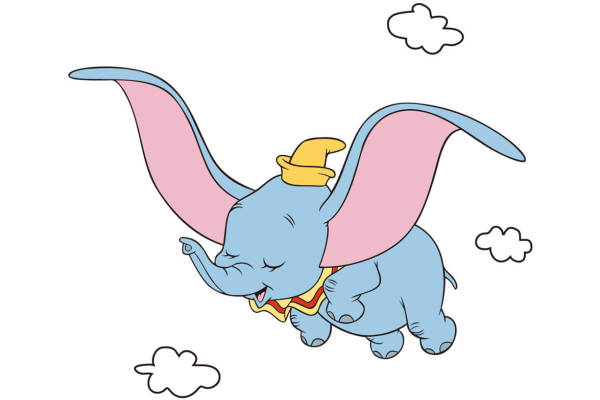 可爱卡通小象裁片印花服装印花设计