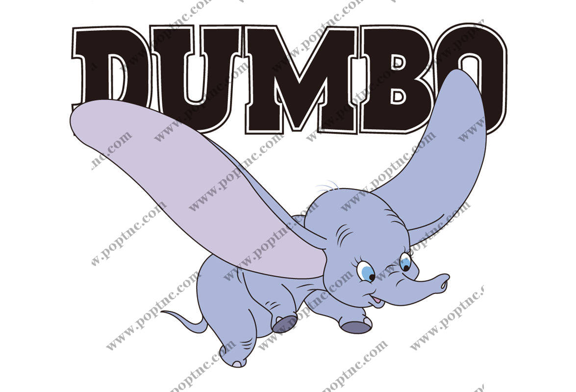 经典卡通小飞象裁片印花服装印花设计