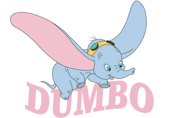 可爱卡通小飞象裁片印花服装印花设计