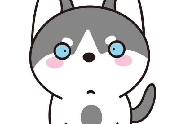 可爱卡通哈士奇裁片印花服装，时尚狗狗图案服装印花设计