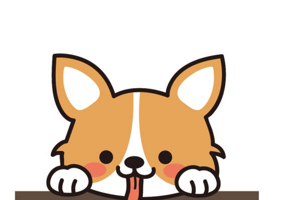 可爱卡通柯基犬裁片印花服装印花设计