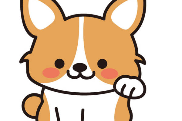 可爱卡通柯基犬裁片印花服装印花设计