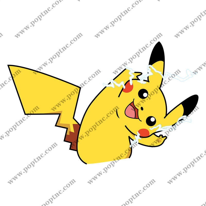 可爱卡通皮卡丘裁片印花服装设计