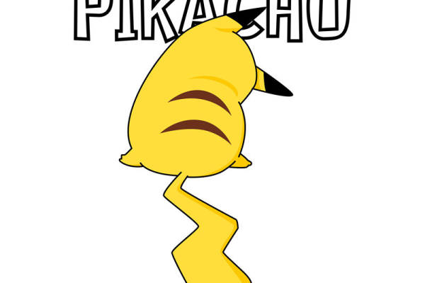 可爱皮卡丘裁片印花服装 时尚潮流卡通印花T恤