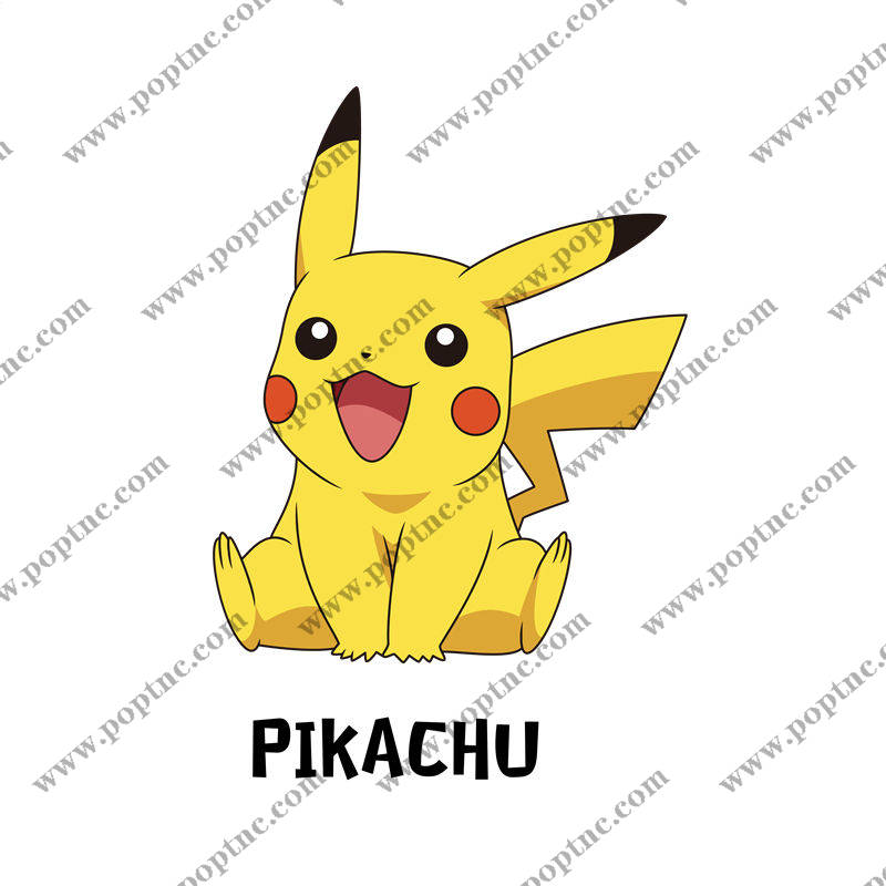 可爱皮卡丘裁片印花服装,经典卡通形象服装印花设计