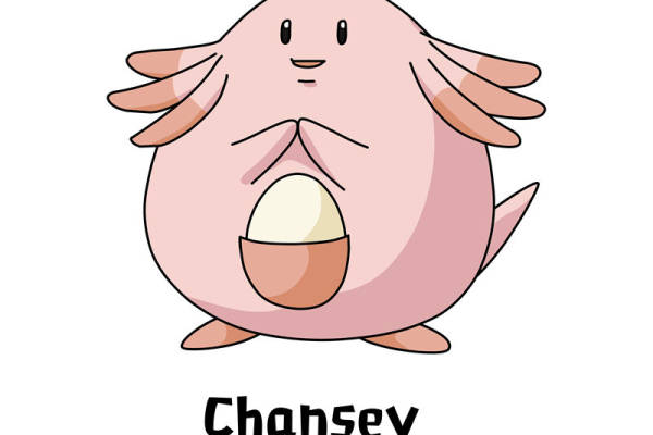 可爱卡通角色Chansey裁片印花服装印花设计