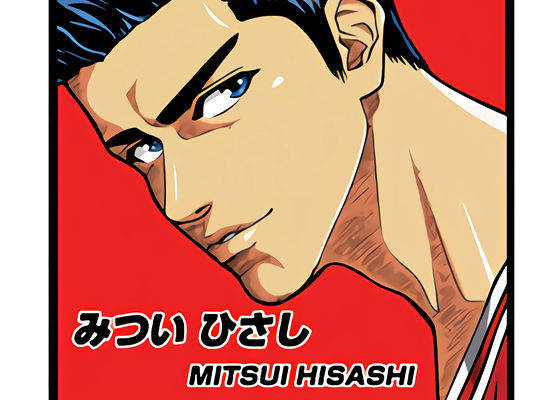 经典篮球动漫《灌篮高手》三井寿裁片印花服装印花设计