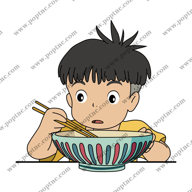 卡通风格儿童用餐裁片印花服装印花设计