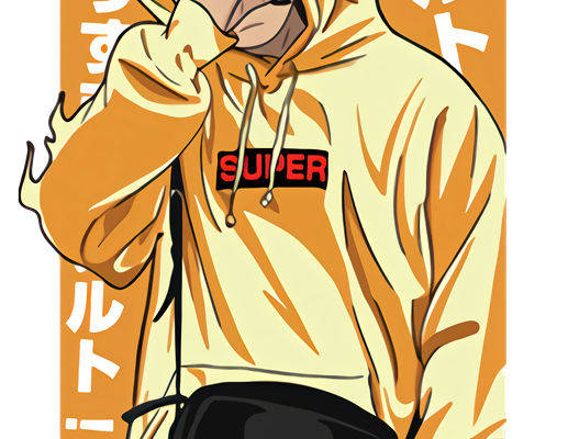 动漫角色主题裁片印花服装印花设计