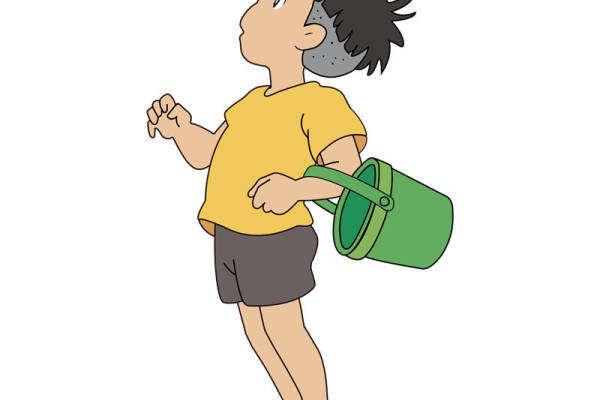 创意卡通男孩裁片印花服装印花设计