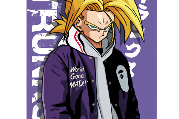 时尚动漫裁片印花服装印花:龙珠特兰克斯风格