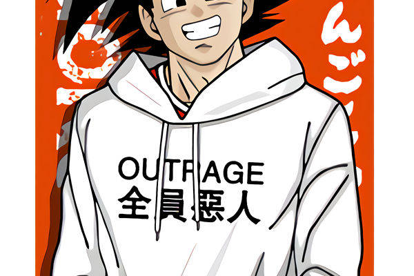 龙珠超孙悟空裁片印花服装印花设计