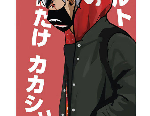 火影忍者卡卡西裁片印花服装印花设计