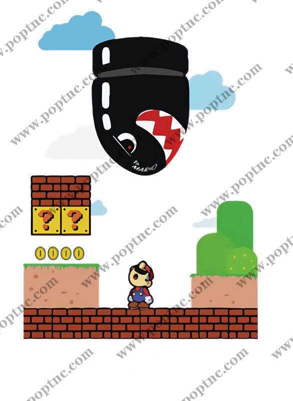 经典游戏风格裁片印花服装印花设计,复古游戏元素服装